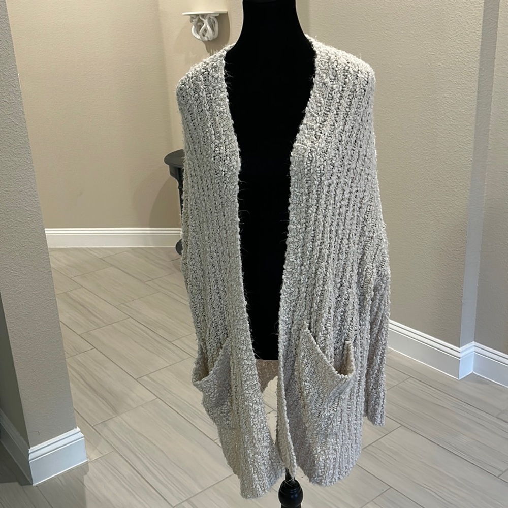 Long open front sweater - Net 153